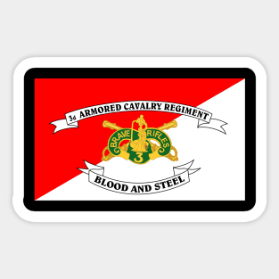 3rd Armored cavalry Regiment Colors Sticker